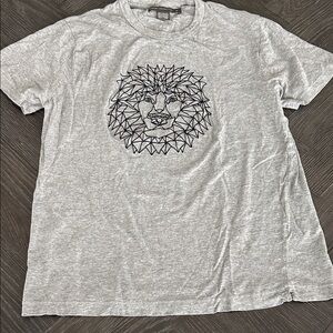 French Connection Light Gray Lion Graphic Tee